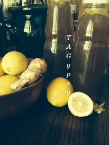 Lemon & ginger, second ferment booch.